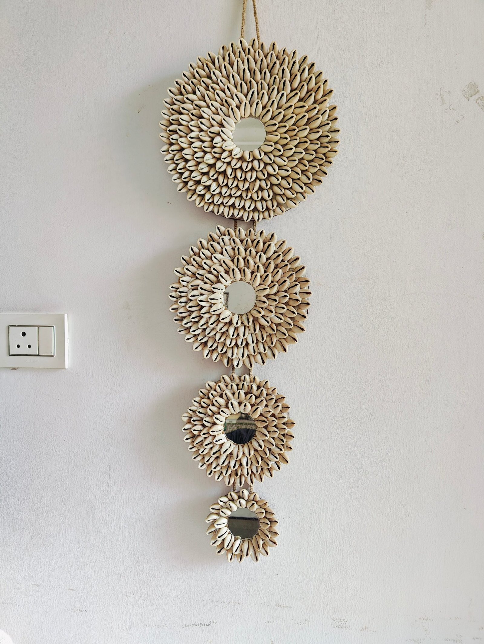 Handcrafted Sunflower Flower Mirror – Boho Wall Accent
